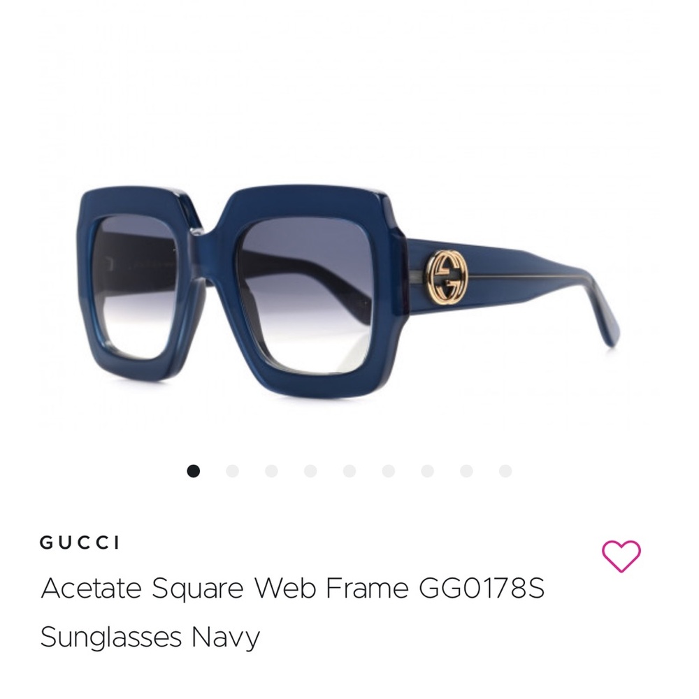 Gucci Acetate Square web frame sunglasses
